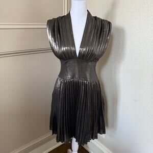 NWT Banana Republic Cici Mini Dress in Gunmetal Size 4 Petite